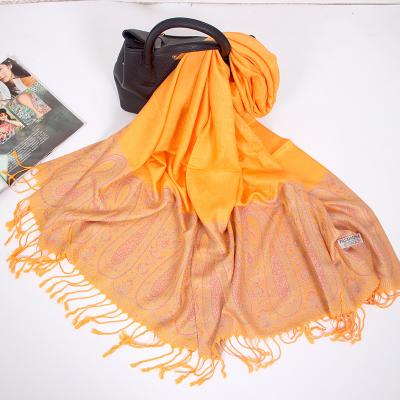 China 2022 Wholesale 2022 Polyester Hot Sale Ladies Pashmina Shawls Big Brand Long Women's Fashion Winter Cashmere Warm Scarf for sale