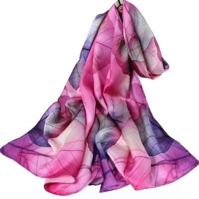 China Custom Printed Hijab New Women's Silk Fabric Tudung Bawal Premium High Quality Long Satin Shawl Scarves for sale