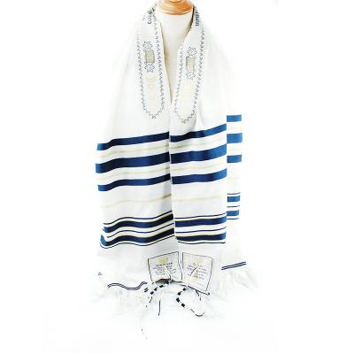 China Length Customized Fade Resistant Fabrics Colors Prayer Shawl Jewish Embroider Tallit for sale