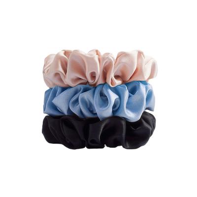 China Custom Colored Casual Smart Hair Scrunchie 100% Real Silk Scrunchie Decorations Christmas Silk Scrunchies for sale