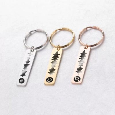 China Metal Custom Spotify Code Key Chain Personalized Song Key Chain for sale