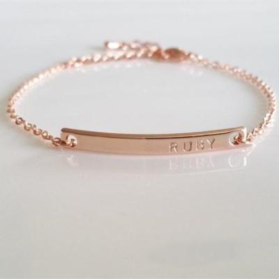 China FASHIONABLE Personalized Bar Bracelet 925 Sterling Silver for sale