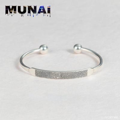 China TRENDY real fingerprint bracelet, gift for mom for sale