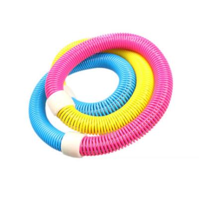 China 2021 Durable Adult Fitness Equipment Slimming Hoola Colorful Soft Circle Waist Spring Polynesian Dance Detachable Ring for sale