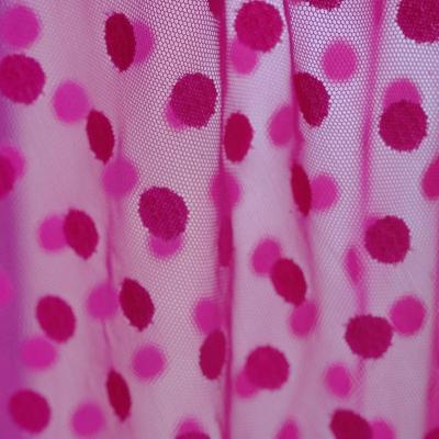 China Viable Nylon Curtain Lace Fabric Polka Dot Lace Wave Point Fabric Customization With Spandex Lace Fabric for sale