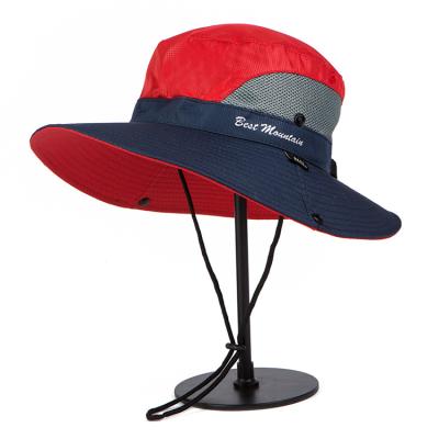 China Sport Fishing Wholesale Mesh Wide Brim Bucket Hat 2020 New Fashion Summer Breathable Bucket Hats for sale