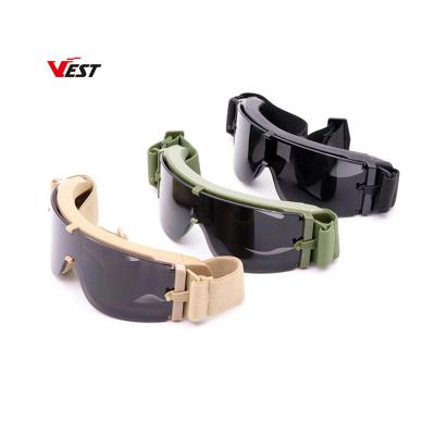 China Anti Fog Tactical Military Glasses Safety Sports Glass Airsoft Paintball Hunting Hunting CS UV400 Shooting Safety Goggles for sale