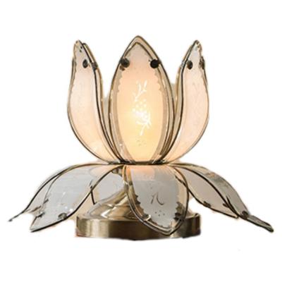 China Good Crystal Touch Crystal Touch Glass Table Lamp JLT-021 Traditional Classic Lotus Lamp Home Floor Lamp Table for sale