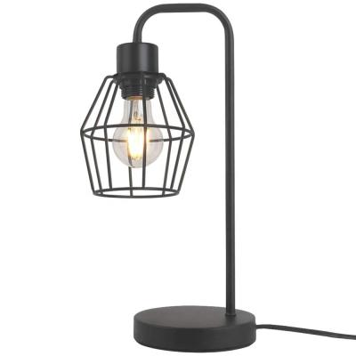 China Industrial Vintage JLT-9522 Rustic Retro Metal Cage Table Lamp For Living Room Bedside for sale