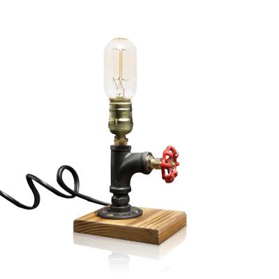 China LOFT JLT-7804 industrial vintage desk iron pipe rotary edison retro dimmer table lamp for sale