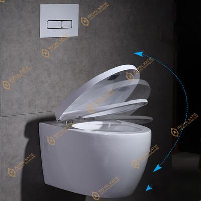 China Bathroom Matte Ceramic Wall Mounted Bathroom Closestool Wall Mounted Toilet Double-Flow Wall Hang Toilet Sanitaryware Latrine Wall Hung Dresser for sale