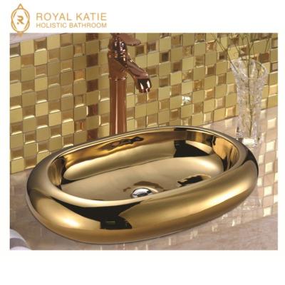 China Wash Basin Customized Gold Adjustable Hand Basin, Luxury Bathroom Vanity Basin, Bathroom Sink With Gold Color for sale