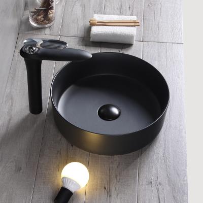 China 2021 Fashion Items Modern Luxury Sanitary Ceramic Shiny Matte Color White Black Yellow Red Wash Basin For Bathroom Sinks for sale