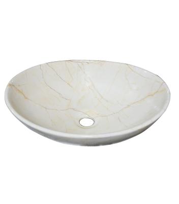 China Rectangular Modern White Marble Hand Wash Basin for sale