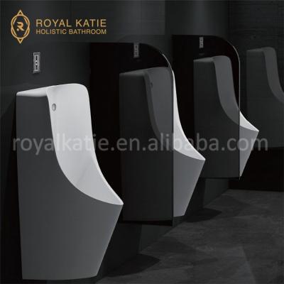 China Sensor Urinal Gold Color Urinal Prices Stainless Steel Waterless Wall Hung Mouth Urinal for sale