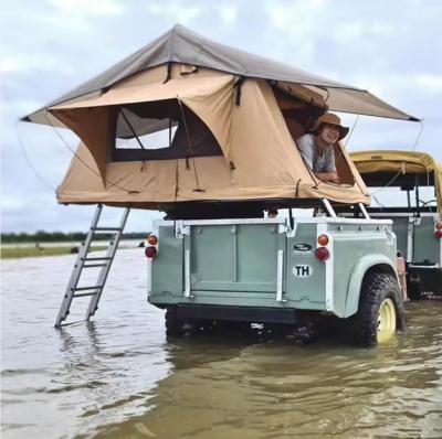 Chine Tente de voiture 4 roues à roulettes en tissu hors route camping sur le toit avec auvents en tissu PVC imperméable à l'eau 1400D à vendre