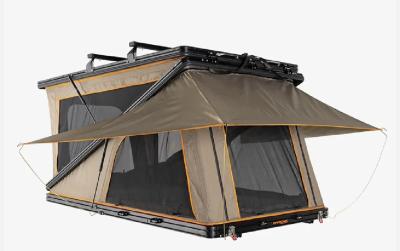 China Spacious 4-Person Aluminum Hard Shell Roof Top Tent for Off Road Camping for sale