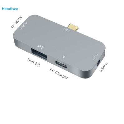 China Mobile/LAPTOP Tablet 4/in 1 Type-C Multi-Function Type C 3.1 USB C Docking Hub Adapter Converter Type-C Hub Suitable For Mac Book Pro for sale