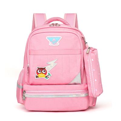 China OEM Logo Korean Style Large Capacity Waterproof School Bag Kids Waterproof Custom Zipper Backpacks With Pencil Case for sale