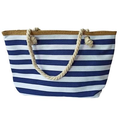 China Wholesale Waterproof White Beach Bag Tote Large Capacity Canvas Beach Bag For Woman Canvas Handbag for sale