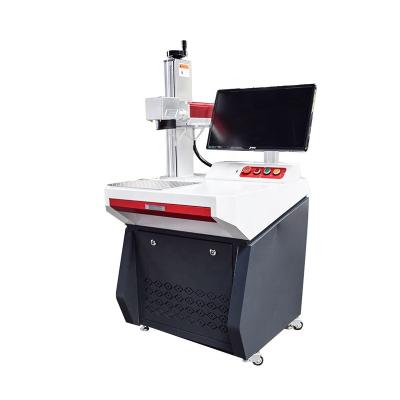 China Programmable High Quality Cabinet Fiber Laser Metal Marking Machine Metal Key Plastic Chain Good Price for sale