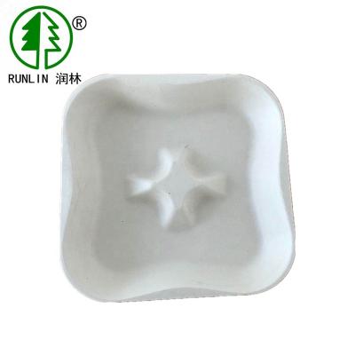 China Disposable Eco - Friendly Compostable Bagasse Pulp Fruit And Vegetable Tray for sale