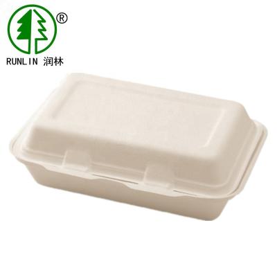 China 7 x 5 Inch Bamboo Fiber Disposable Biodegradable Disposable Container for sale