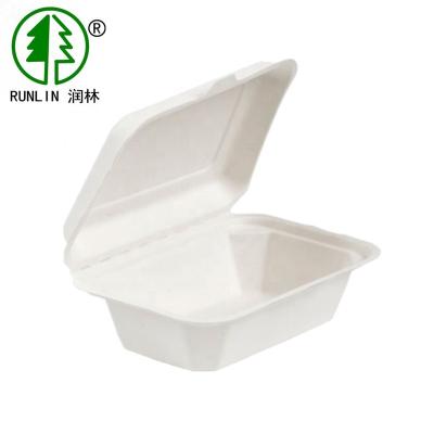 China 7 x 5 Inch Clamshell Disposable Biodegradable Food Containers for sale