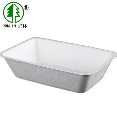 China Disposable Sugar Cane Biodegradable Bagasse Food Trays for sale