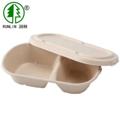 China Disposable Biodegradable Bamboo Pulp Food Tray for sale