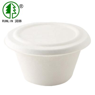 China Disposable Home Compostable Bagasse Pulp 8Oz Cups With Lids for sale