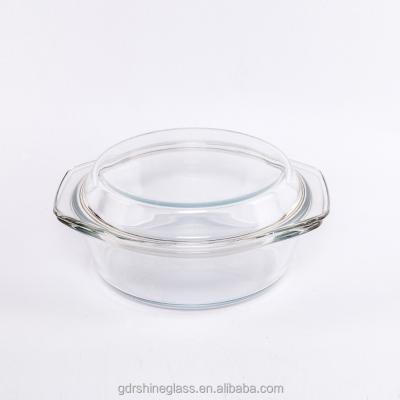 China Borosilicate Sustainable Round Glass Casserole Set, Microwave, Oven Safe Glass Baking Dish / Baking Tray for sale