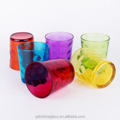 China 6pcs Minimalist Drinking Glass Cup Factory Outlet Set / Cheap Wholesale / Colorful Glass Drinking Glass Cup for sale