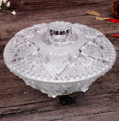 China Best Selling High Quality Disposable Glass Sugar Candy Bowl With Lid for sale