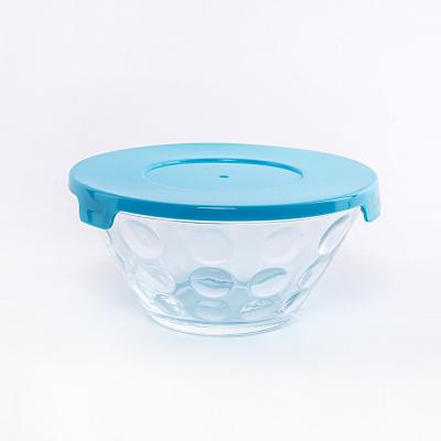 China Sustainable Hot Selling 5pcs Bowl Set Set With Plastic Lid , Glass Food Container Storage Set for sale