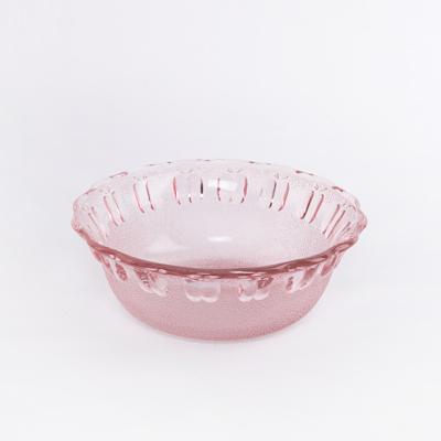 China Wholesale Viable Apple Bowl Round Shape Glass Bowl, Colored Glass Salad Bowl for sale