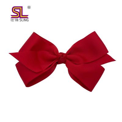 China Ribbon Hair Bows Girl's Grosgrain Ribbon Hair Bows For Hair Accessory for sale