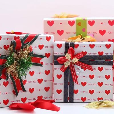 China Viable Custom Designs Christmas Gift Box Wrapping Ribbon Bows for sale