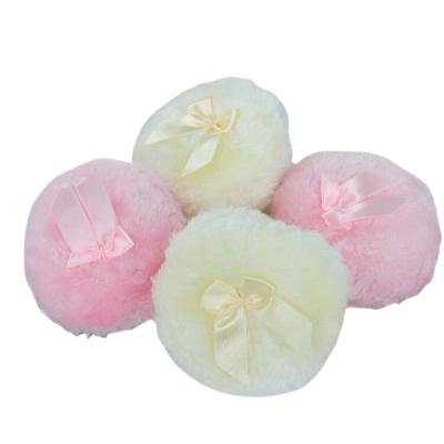 China Eco-friendly decorative cheap pre-tied small ribbon bow satin ribbon flower for powder puff for sale