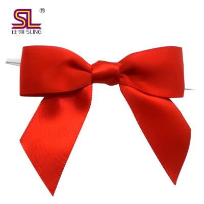 China Elastic Supplier Customize Printing Gift Ribbon With Elastic Ribbon Bows With Rubber Band For Paper Box for sale