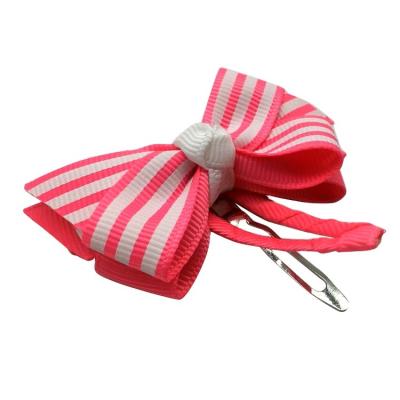 China Free Samples Floral 20% OFF Wholesale Custom Kids Bows Hair Clip Accessories Polyester Ribbon Hanger For Girl for sale