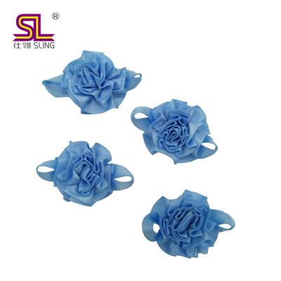 China High Quality Eco-Friendly Rose Flowers Sewing Craft Ribbon Satin Bows Wedding Flowers and Decorative Garlands Decoration for sale