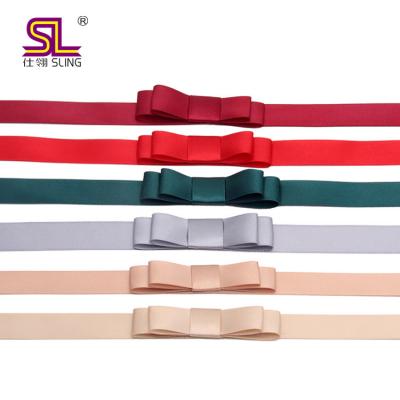 China Luster Handmade Flat 100% Polyester Ribbon Gift Wrapping Hangers For Box Decoration for sale