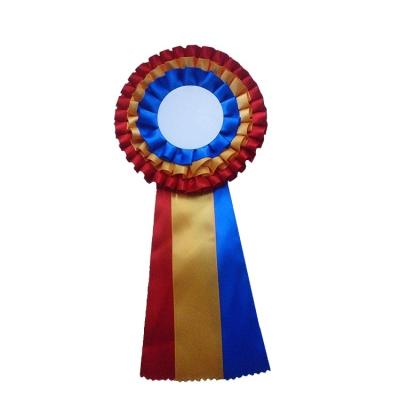 China Recyled Customized Logo Award Ribbon Rosettes For Horse Show for sale