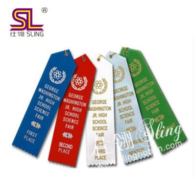 China Wholesale Customized Souvenir Satin Ribbon Rosette Award Ribbon Rosette for sale