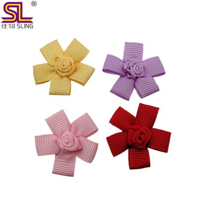 China Viable Handmade Ribbon Bow Mini Satin Ribbon Flower For Underwear Decoration for sale