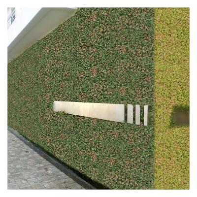 China P138 Indoor Outdoor Decorative Plastic Greenery Leaves Boxwood Hedge Panel Artificial Grass Wall for sale