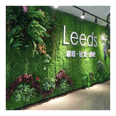 China Garden Decoration Supplies P4 Artificial Plant Wall Faux Plastic Grass Panel Outdoor Indoor Outdoor Greenery Panel for sale