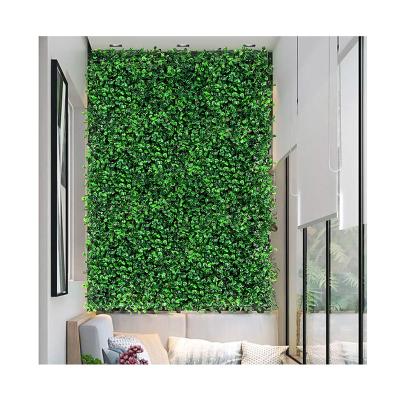 China Milan Leaves Faux Plant Artificial UV Resistant Green Wall Indoor Outdoor Decorative Vertical Garden Decoration P6-3 for sale