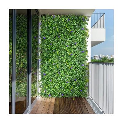 China P3-6 Indoor Outdoor Decorative UV Resistant Fake Rigged Plants With Purple Boxwood Hedge Lavender Artificial Green Wall for sale